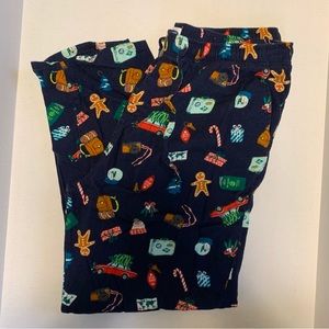 Old Navy Holiday Pajama Pants Gingerbread Candy Canes Unisex/Men's Size XL
